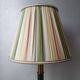 Brass lamp with pleated cap, 70s, Hollywood Regency