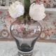 Large gradient anthracite smoked glass vase