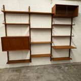 Vintage Scandinavian Teak Wall Unit by Poul Cadovius for Royal System, Cope