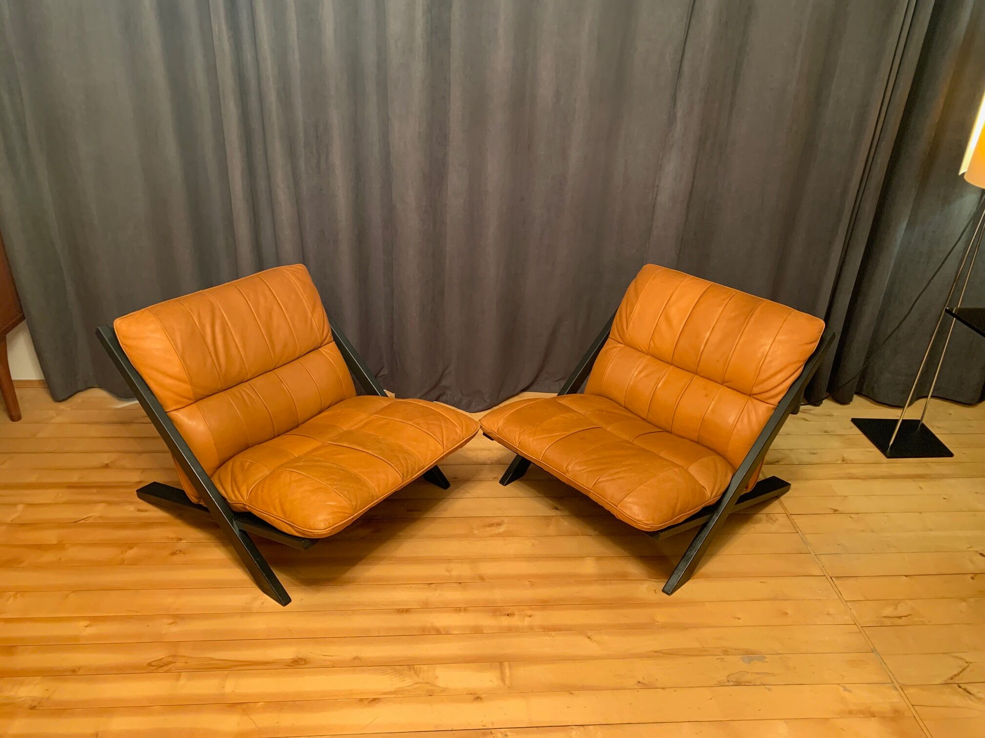 Paire de fauteuils par Ueli Berger, De Sede, Suisse, années 1970.