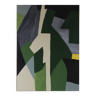 Composition à l'acrylique verte d'après De Stael unique