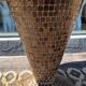 Round table in glazed ceramic mosaic – conical central base