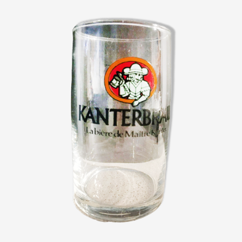 Old glass cup beer Kanterbrau 25cl