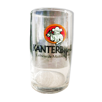 Old glass cup beer Kanterbrau 25cl