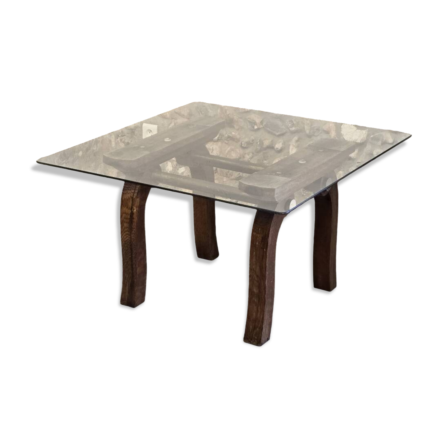 Table basse en verre Art Déco