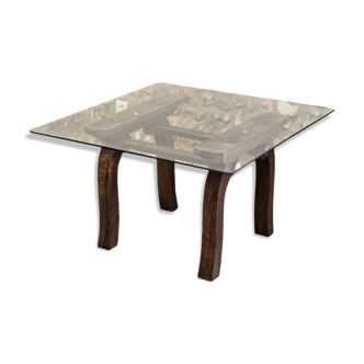 Art Deco glass coffee table