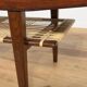Mid-Century Rosewood & Rattan Coffee Table, 1960s