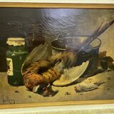 Painting still life Pheasant and Sparrow - Le ROUX