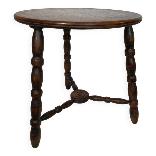 Table basse en bois tourné de Charles Dudouyt