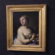 Peinture italienne du XVIIIe siècle sur cuivre, La Mort de Cléopâtre.