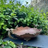 Large Art Nouveau copper fruit bowl Italy 1890s