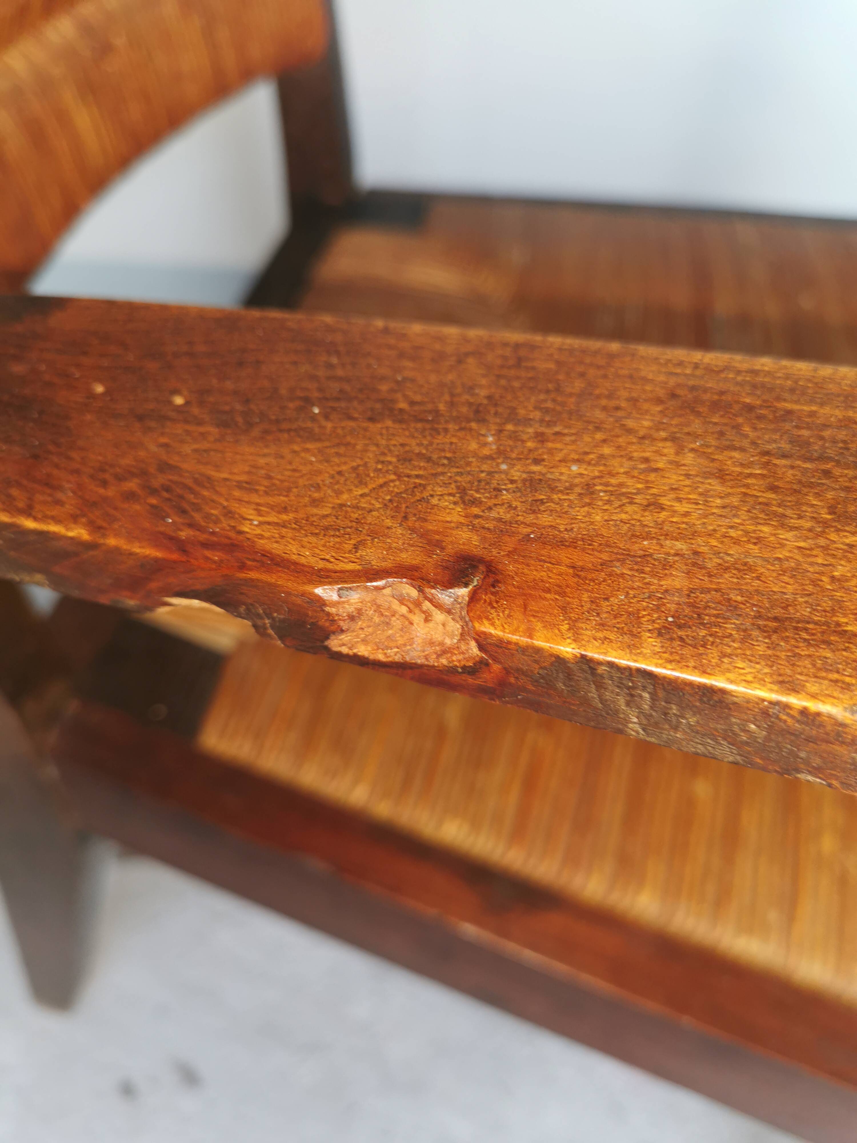 Vintage brutalist armchair