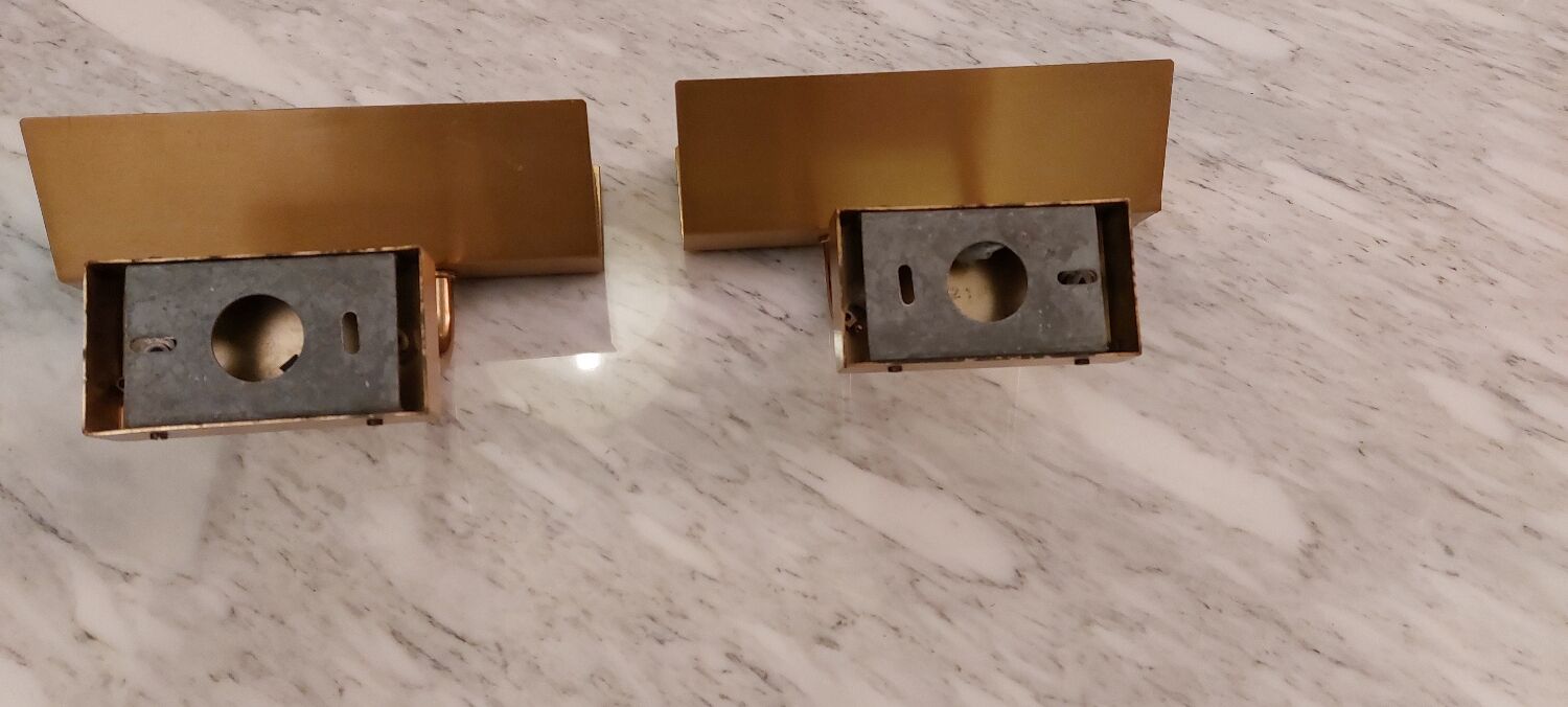 Pair of brass sconces