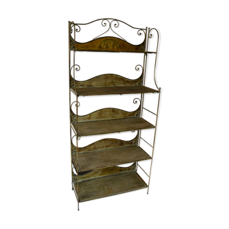 Baker-style wrought iron shelf