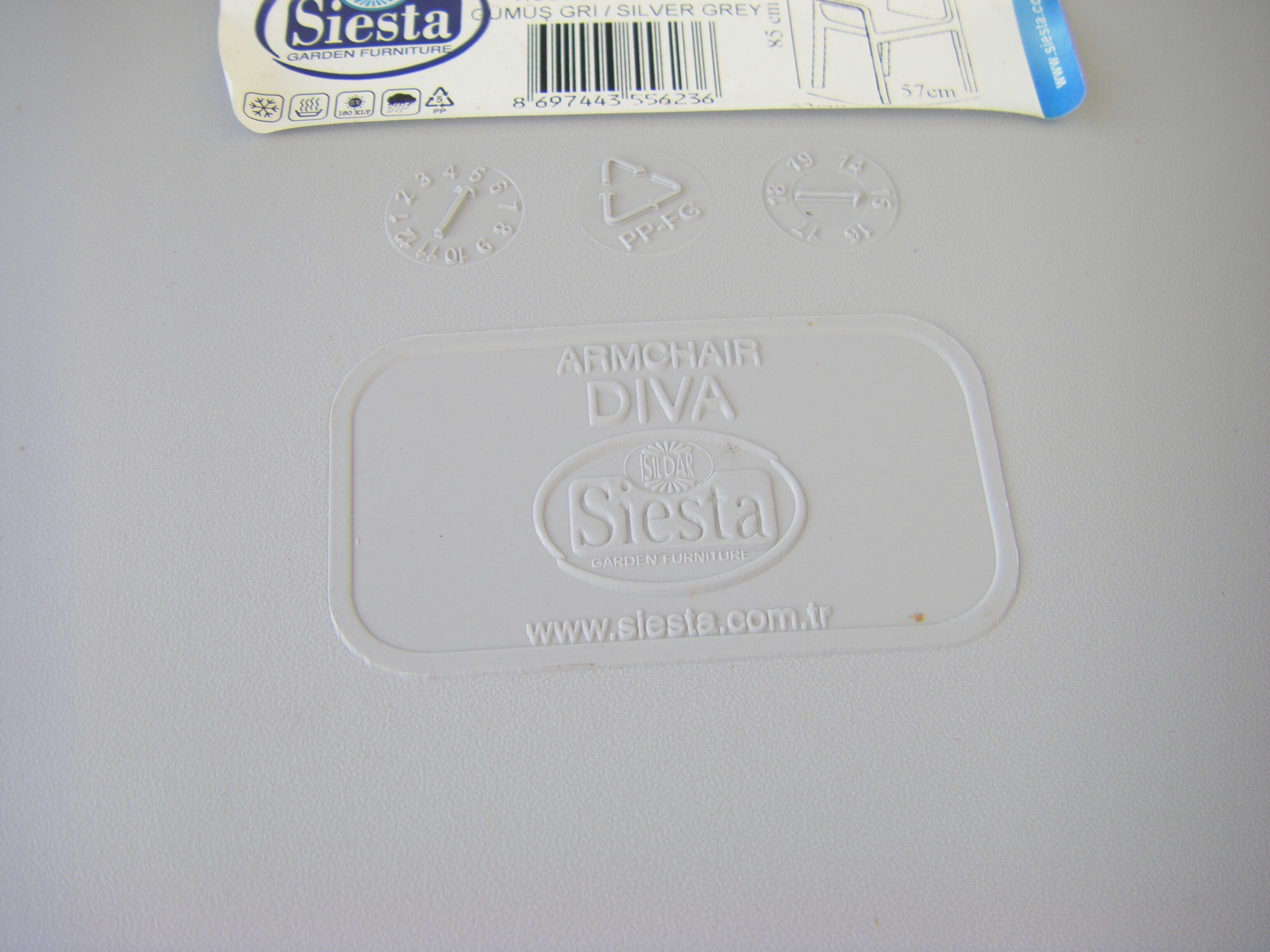 Series of four Siesta brand chairs