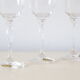 Set of 3 wine glasses, crystal
