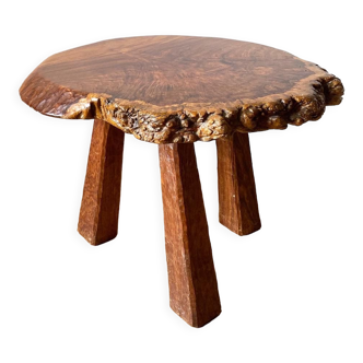 Brutalist solid wood coffee table