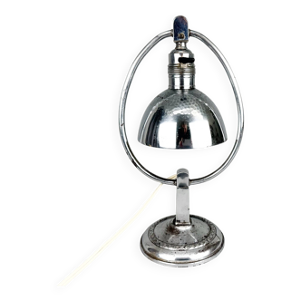 Lampe de table/lanterne Art Déco en chrome, années 1930