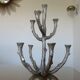 Brutalist candlestick sculpture massive aluminum tree 70s