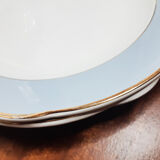 Round faience serving dishes from Lunéville KG, antique French, 50s