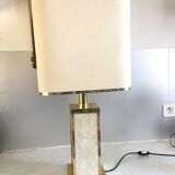 Lampe de table laiton et nacre italien 1970