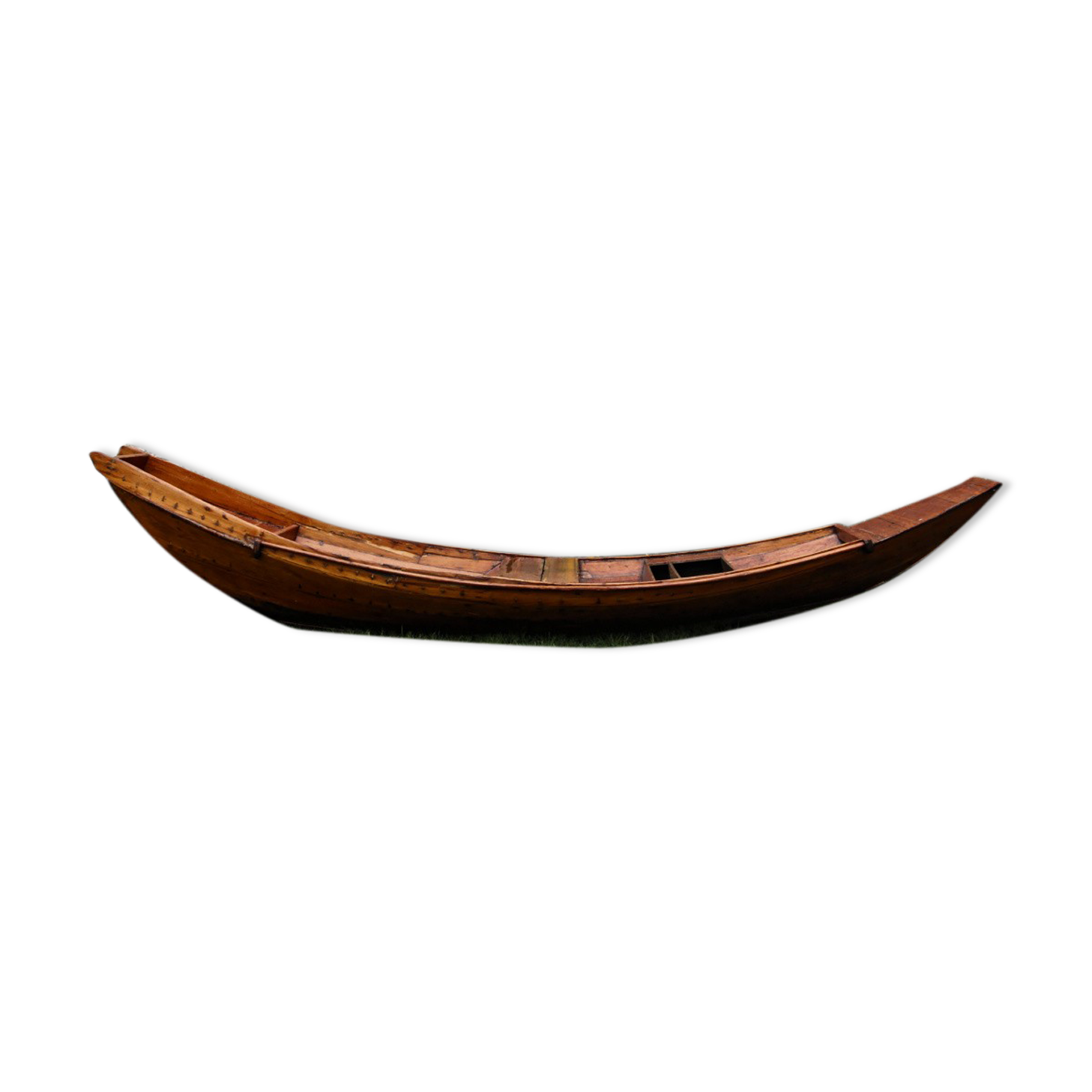 Ancient Picardy boat in solid wood