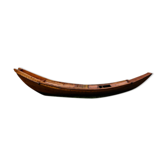 Ancient Picardy boat in solid wood