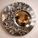 Miroir vintage en chrome organique grand (Miroir de mercure)