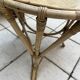 Table basse ronde rotin années 60