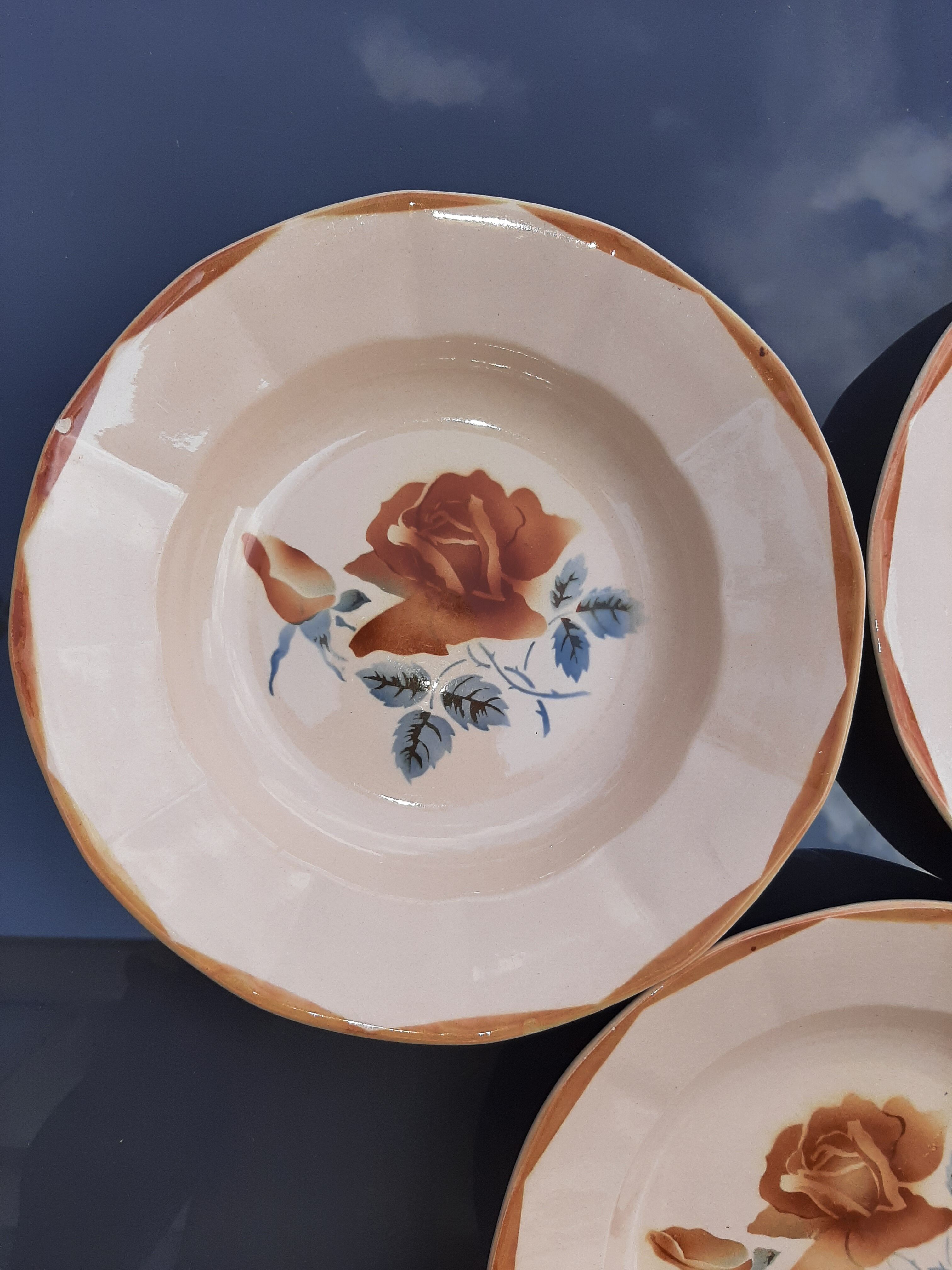 Lot 3 hollow plates Digoin vintage