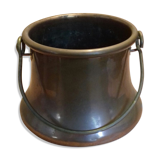 Copper pot with brass handle