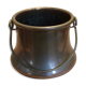 Copper pot with brass handle