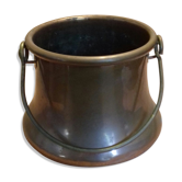 Copper pot with brass handle