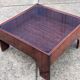 Table basse vintage en palissandre & verre par Claudio Salocchi, modèle "Oriolo"