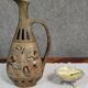 Atelier Garnier pottery: large pitcher with Lascaux decorations + André bowl