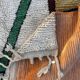 Large modern white Moroccan Beni Ouarain rug in wool.