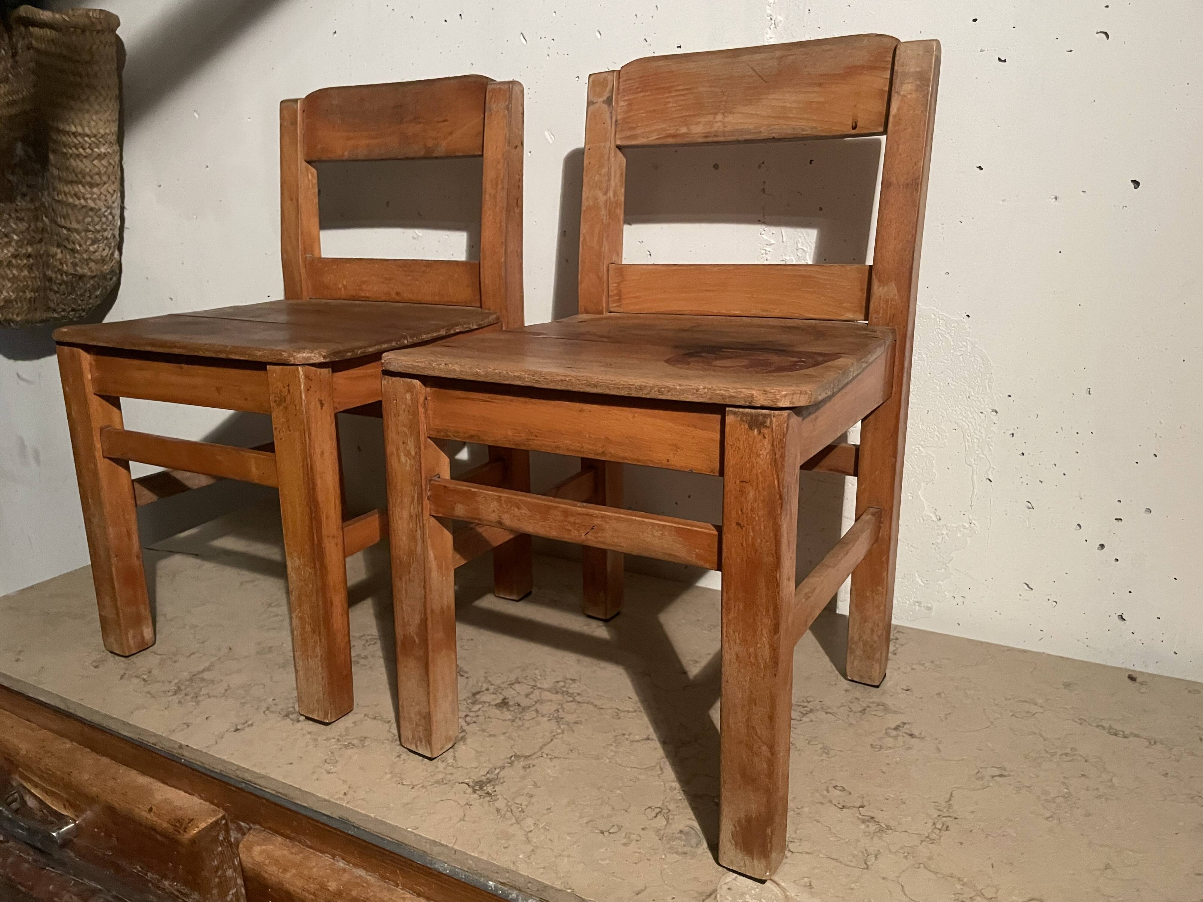 Pair of children's chairs from the 1950s