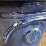 Vase d’Anduze émaillé bleu traditionnel – Modèle N°3