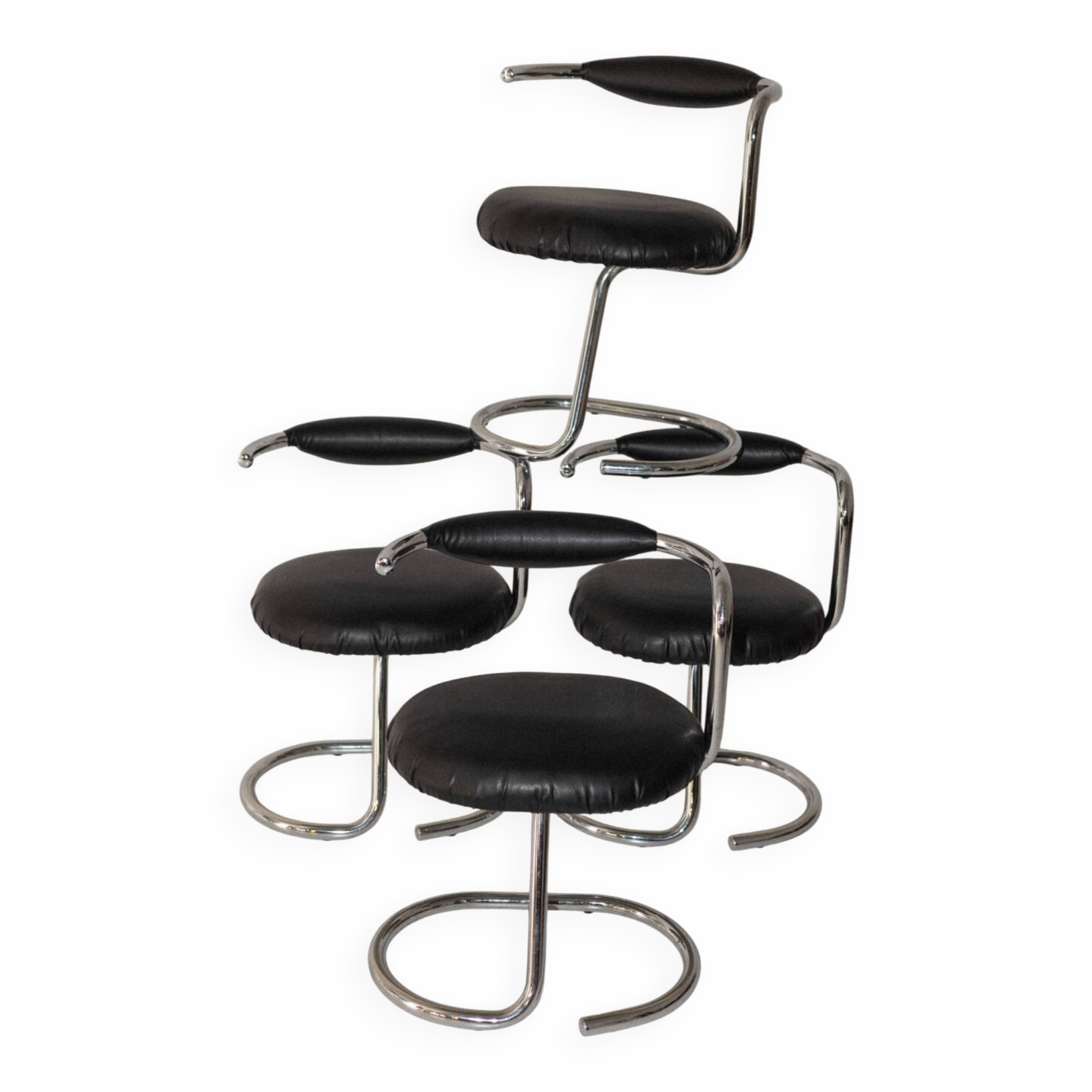4 chaises cobra de giotto stoppino