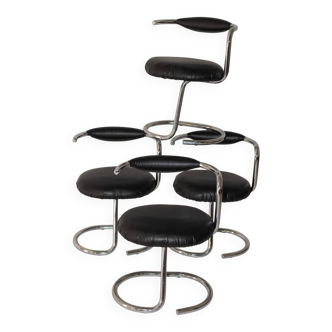 4 cobra chairs by giotto stoppino