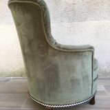 Velvet toad armchair