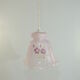 Pink glass suspension tulip shape / vintage