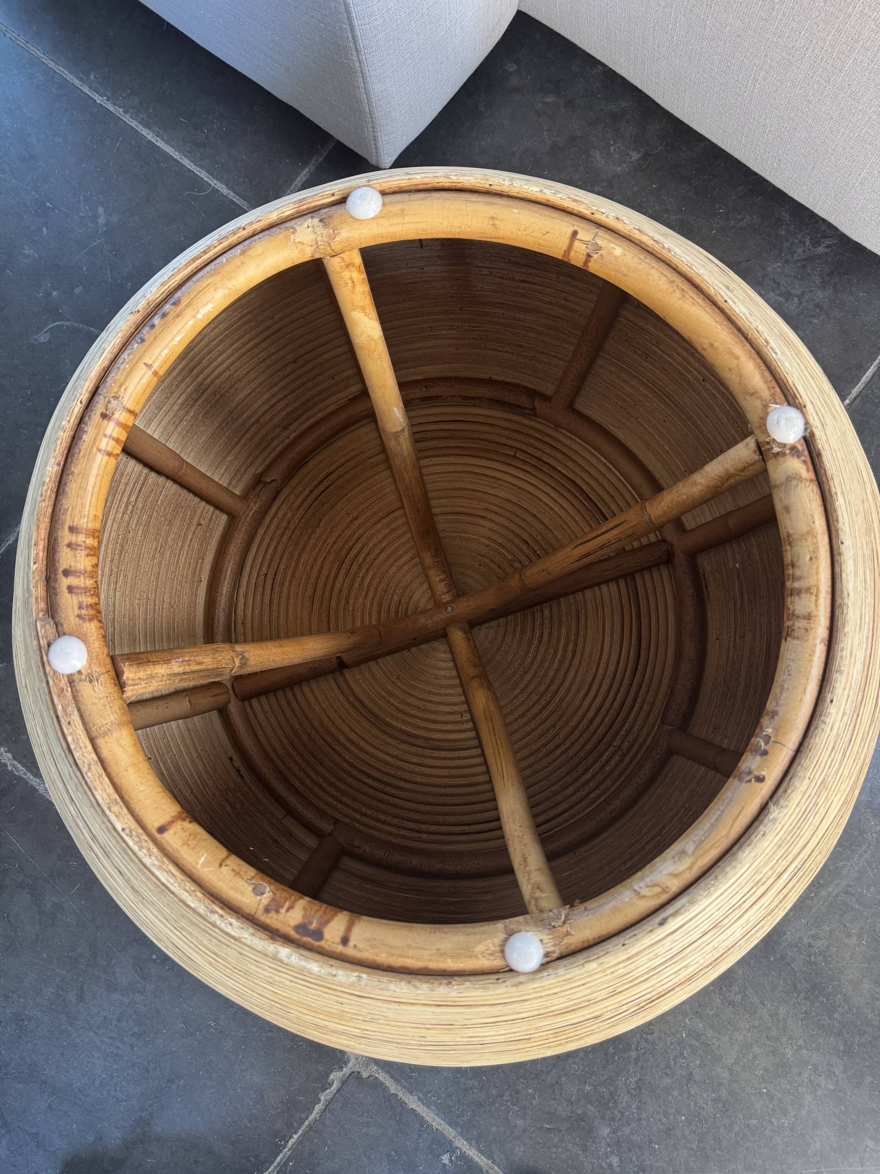 Vintage rattan table