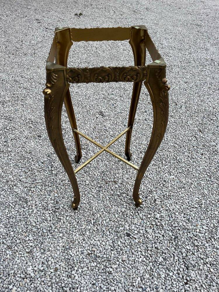 Marble and brass side table