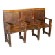 3-seater oak church pew