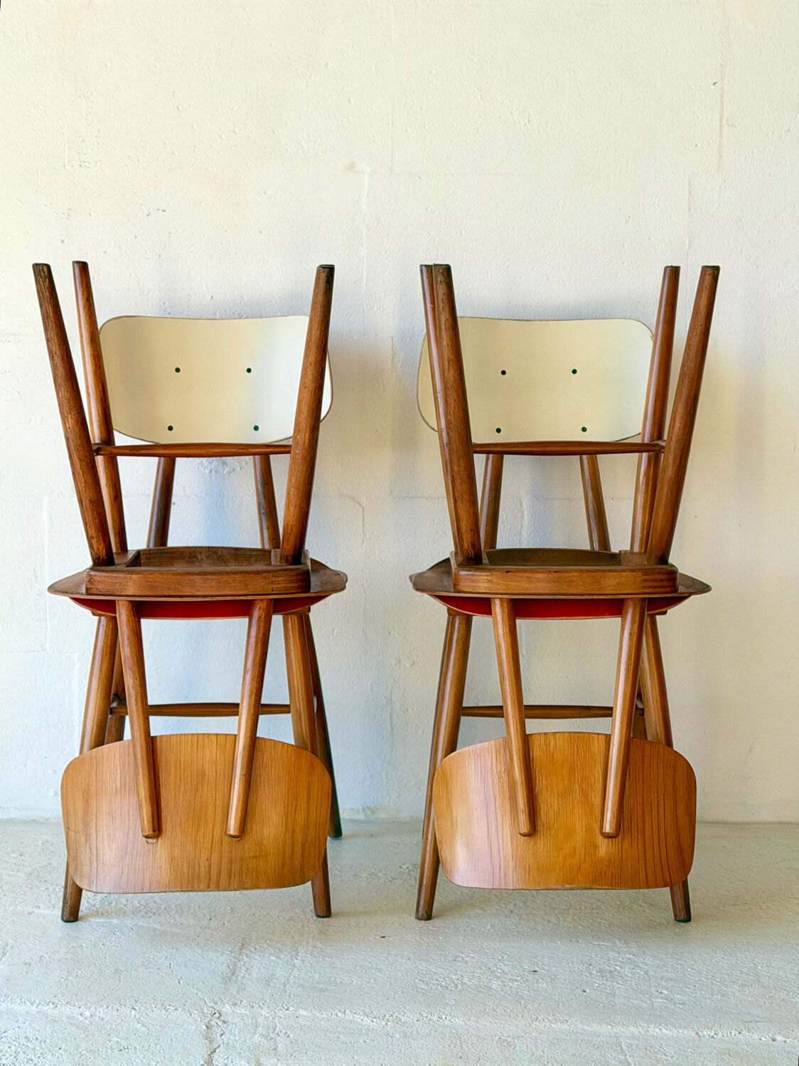Dining Red Chairs by TON, 1960’