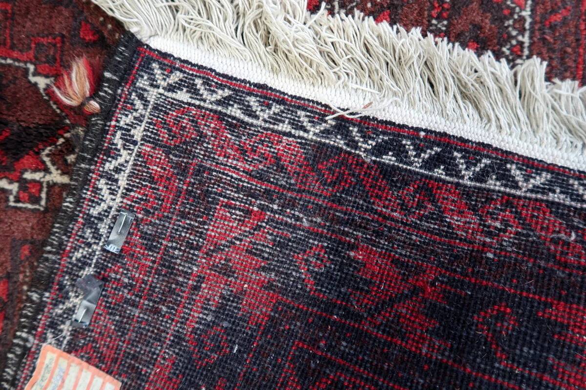 Tapis Baluch afghan ancien fait main, 105 cm x 212 cm (3,4 pi x 6,9 pi), années 1930 - 1C1159