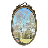 Miroir ovale de style Louis XVI vintage