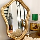 Old vintage gilded mirror