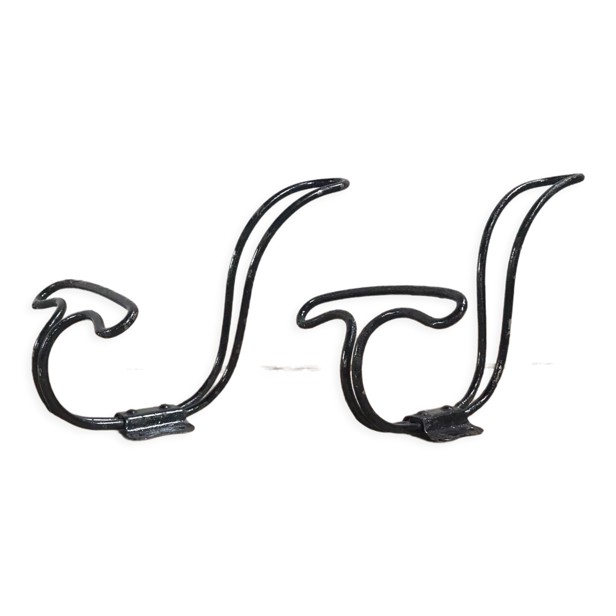 Pair of vintage metal hooks